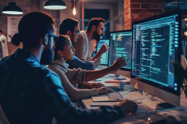 Equipo de talento TI colaborando en proyecto